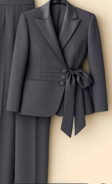 Women's Tailored Blazer with Bow Detail