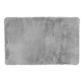 Grey Fluffy Bubble Faux Fur Bath Mat