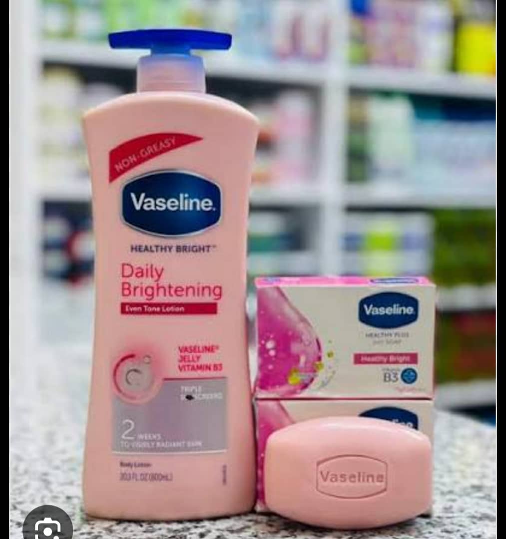 Vaseline Healthy Bright Daily Brightening Lotion And Soap Set With Vitamin B3